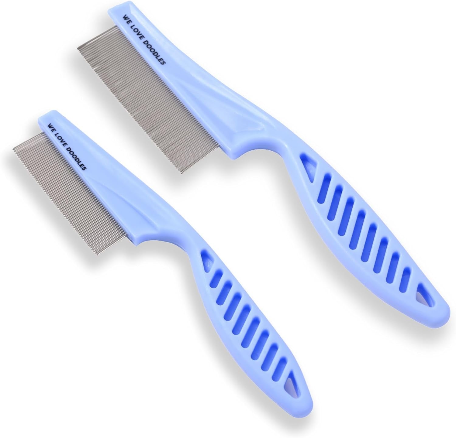 tick-flea-comb-for-dogs-fine-tooth-dog-face-brush-for-tear-stains-2-pack-fine-tooth-metal-flea-comb-for-dogs-removes-lice-ticks-fleas-around-eyes-face-body-for-poodles-doodles-cats-pets