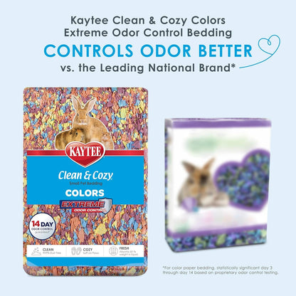 Kaytee Clean & Cozy Colors, Small Animal Bedding with Extreme Odor Control, Kaleidoscope, 24.6 Liters2