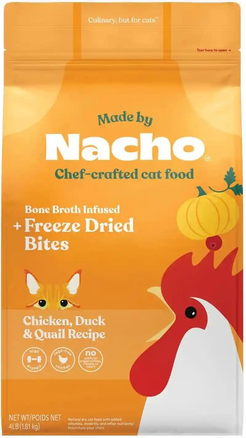 made-by-nacho-dry-cat-kibble-4lb-bag-high-protein-and-grain-friendly-premium-cat-food-cage-free-chicken-pumpkin-recipe-infused-with-bone-broth-for-hydration-limited-ingredients-single-bag