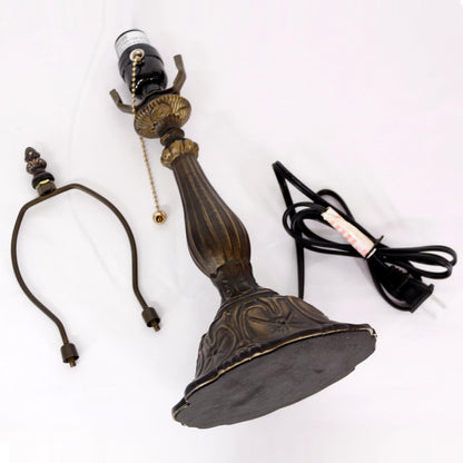 Table Lamp Base Replacement Only (A (W 6 H 18 Inch)) | Fit for 8, 10, 12 Inch Tiffany Style Stained Glass Lampshade, Dark Bronze Finish,Resin, Push Switch on Cord4