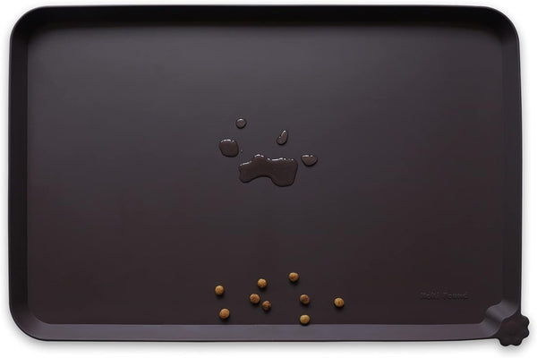Hoki Found -Waterproof Pet Feeding Mats with High Lips - Multiple Size and Colors for Dogs, Cats & Others-G10