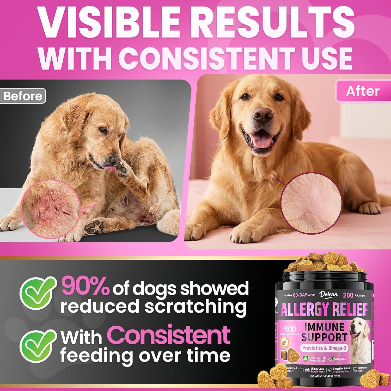 dog-allergy-chews-itchy-skin-yeast-relief-immune-support-omega-3-200ct-allergy-relief-for-dogs-with-colostrum-probiotics-for-paw-licking-hot-spots-yeast-seasonal-allergies-chicken-flavor