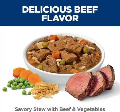 Hill'S Science Diet Adult 7+ Wet Dog Food | #1 Veterinarian Recommended, Beef & Vegetables, 12.8 Oz. Cans, 12-Pack5