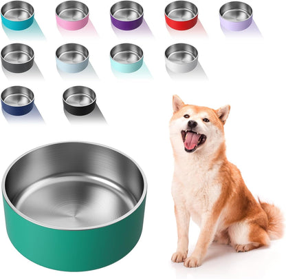 WENBOKMIN Dog Bowl, Stainless Steel Food and Water Bowl, 40Oz, Blue | Non Slip Quiet Bottom, Easy to Clean, Dishwasher Safe9