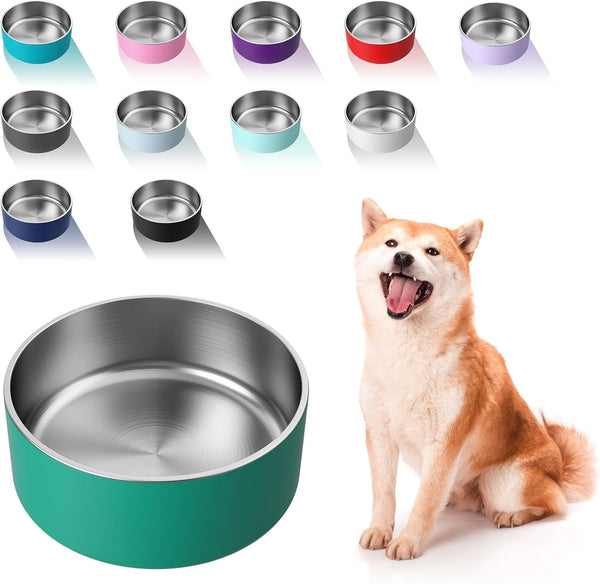 WENBOKMIN Dog Bowl, Stainless Steel Food and Water Bowl, 40Oz, Blue | Non Slip Quiet Bottom, Easy to Clean, Dishwasher Safe9