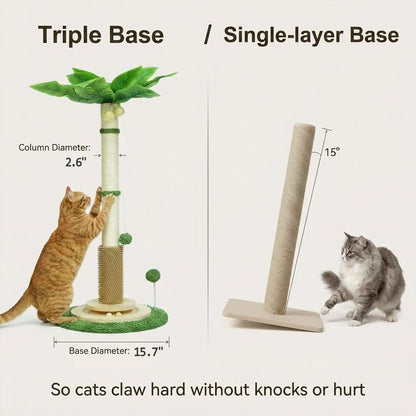 35.4" Tall Cat Scratching Post for Large Cats Heavy Duty Cat Scratch Post for Indoor Cats Large Cat Scratcher with Ball3