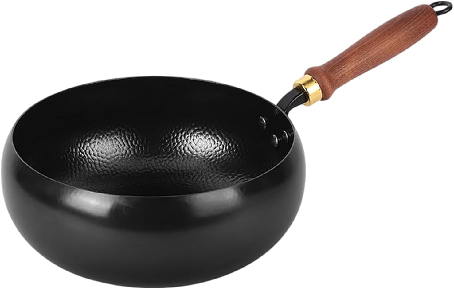 fast-heating-cast-iron-stir-fry-pan-deep-round-base-with-wooden-handle-24cm-hand-hammered-household-uncoated-cast-iron-wok-uncoated-thick-walled-cast-iron-potfor-stir-fry-sear-braise