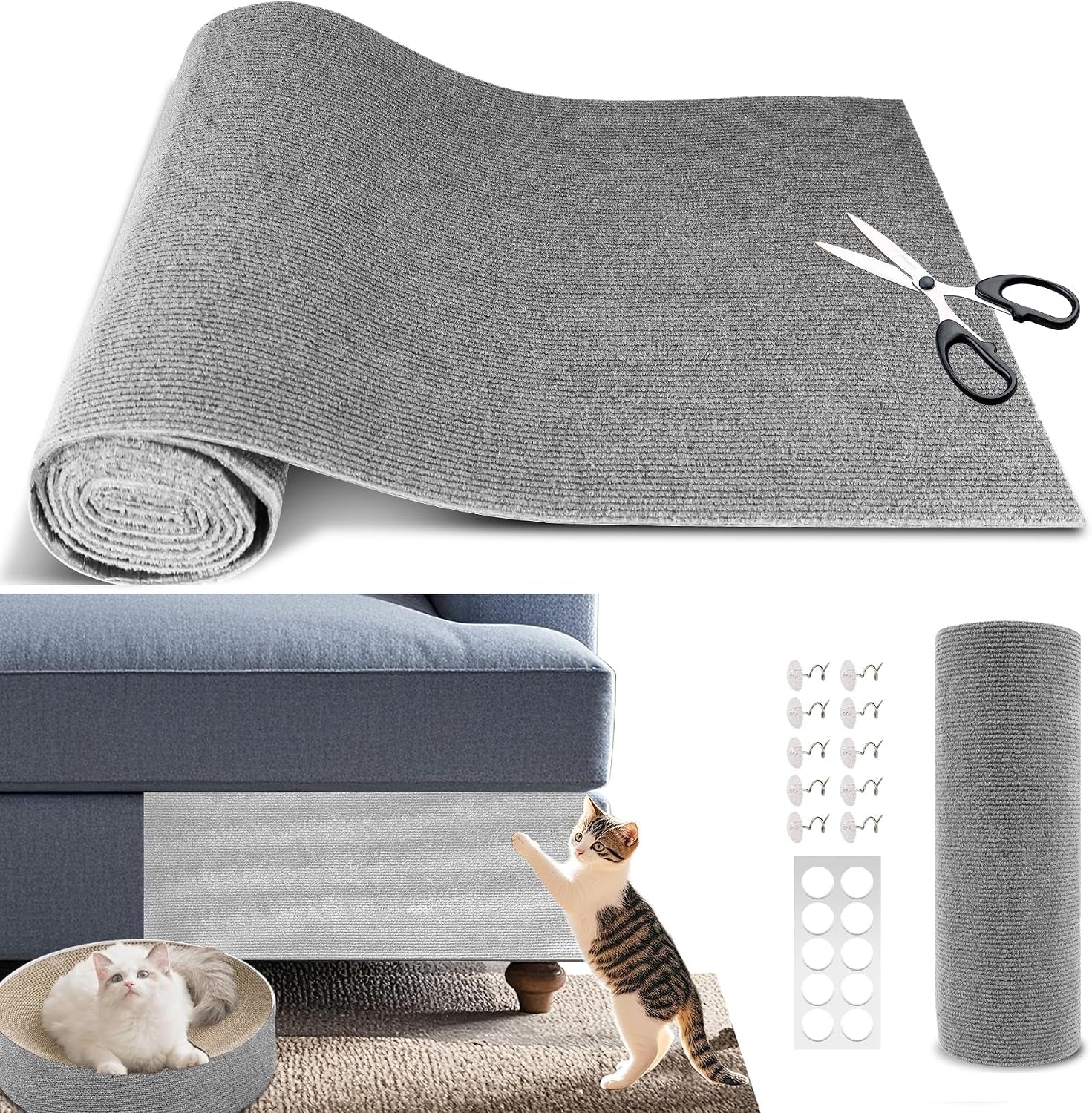 cat-scratch-furniture-protector-39-4x15-8-self-adhesive-cat-scratch-mat-pad-cut-to-fit-diy-replacement-carpet-for-tree-wall-bed-door-couch-protector-black