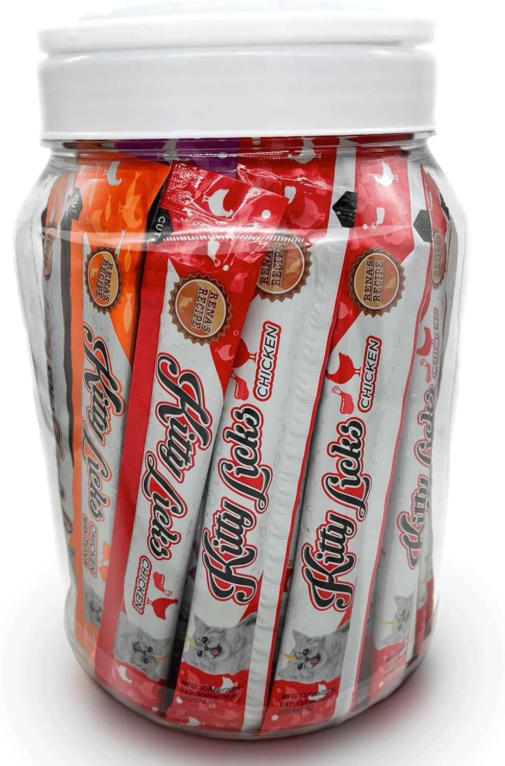 renas-recipe-kitty-licks-lickable-cat-treats-variety-pack-28-tubes-creamy-puree-cat-treats-in-7-delicious-flavors-including-tuna-and-chicken