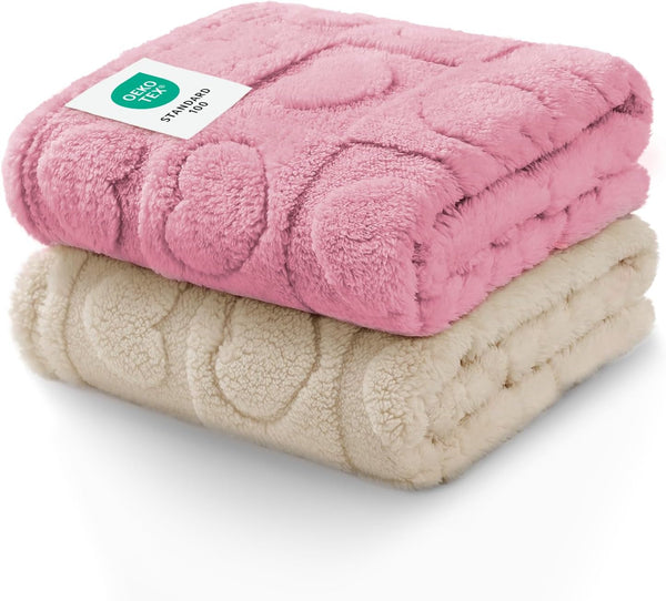 Luciphia Small Dog Blanket Washable Pet Bed Cover Soft Fluffy Puppy Blanket with Premium Fleece 300GSM Cozy Calming Cat Blankets for Indoor Cats Pink 30X20 Inch14