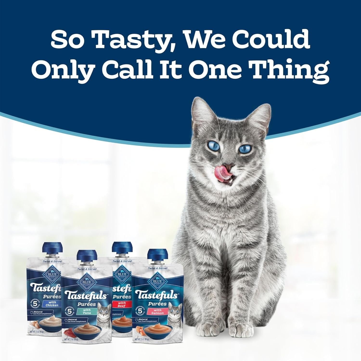blue-buffalo-tastefuls-purees-variety-pack-cat-food-topper-3-oz-12-ct-chicken-tuna-beef-just-5-ingredients-resealable-twist-cap-pouches