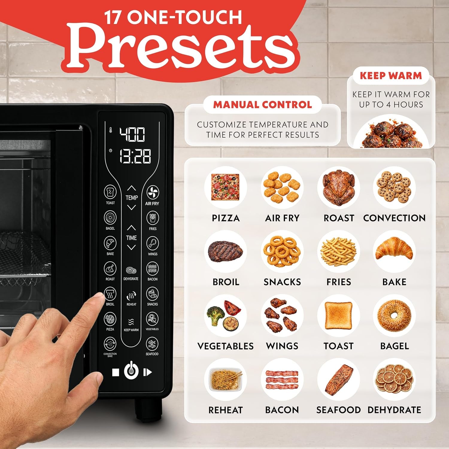 french-door-air-fryer-toaster-oven-6-slice-capacity-fryforce-360-digital-display-with-17-cooking-presets-black