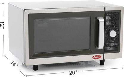 Foodservice Commercial Microwave with Dial Control, 10 Seconds to 8 Minutes Time Increments, Countertop 120V/1000W, 1 Cu.Ft., Stainless Steel6
