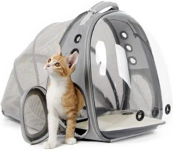 Expandable Pink Cat Backpack Carrier, Fit up to 12 Lbs, Space Capsule Clear Bubble Window Pet Carrier Backpack for Kitten Bunny Rabbit and Small Puppy18