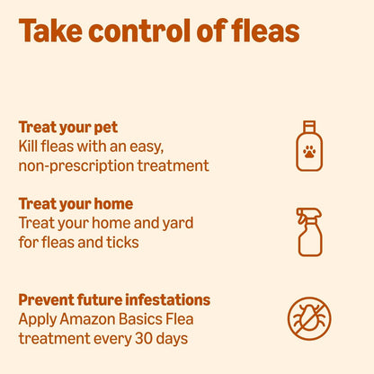 Amazon Basics Topical Flea Treatment for Medium Cats (5-9 Pounds), 4 Count, Packaging May Vary7