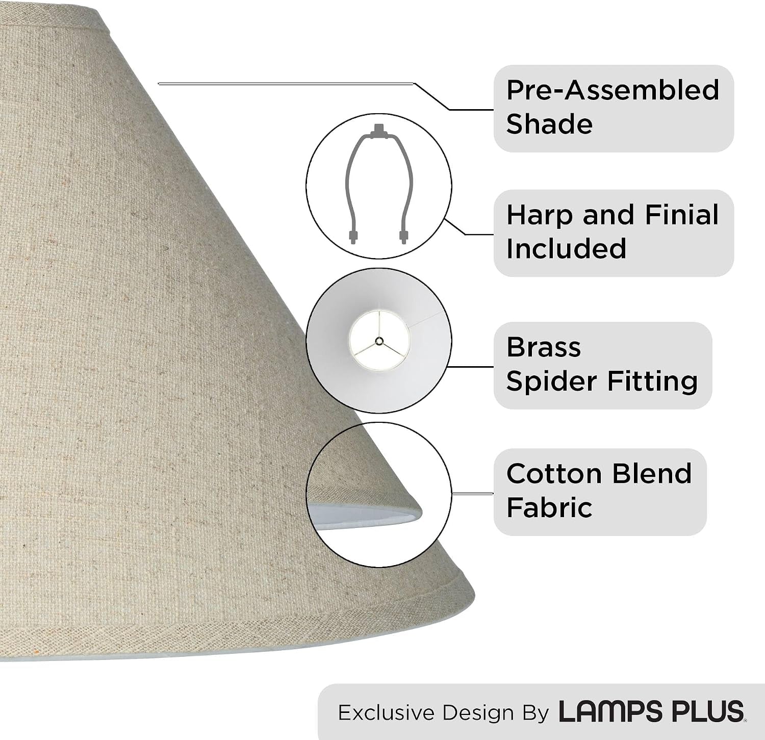 pre-assembled-laine-fine-extra-large-burlap-empire-shade-6x19x12-spider-6-top-x-19-bottom-x-10-5-high-x-12-slant-replacement-for-table-floor-lamps-harp-finial