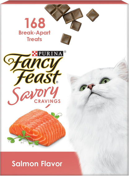 Fancy Feast Purina Limited Ingredient Cat Treats, Savory Cravings Salmon Flavor - 3 Oz. Box (Pack of 2)12
