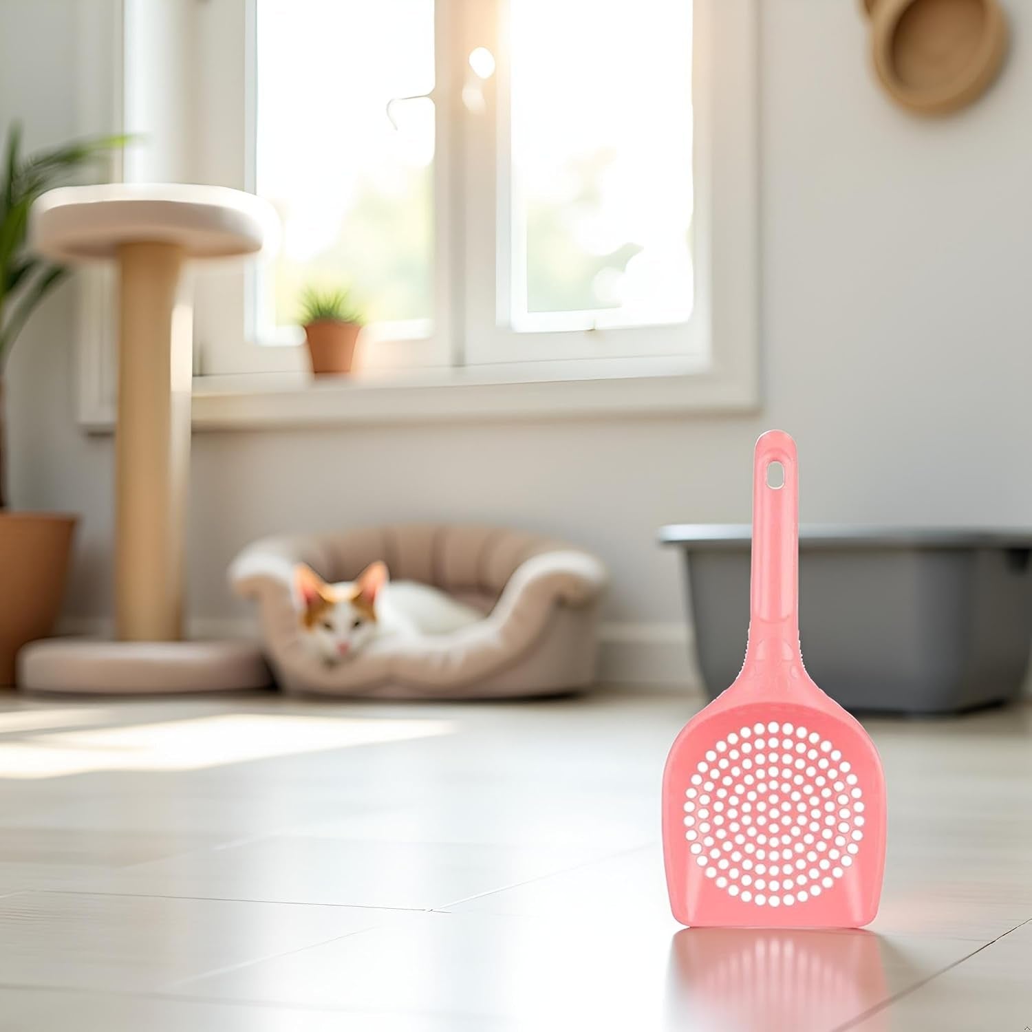 pink-plastic-cat-litter-scoop-pet-care-sand-waste-scooper-shovel-hollow-cleaning-tool-pet-supplies-easy-to-clean-cat-litter-scoops-litter-and-housebreaking-pet-supplies