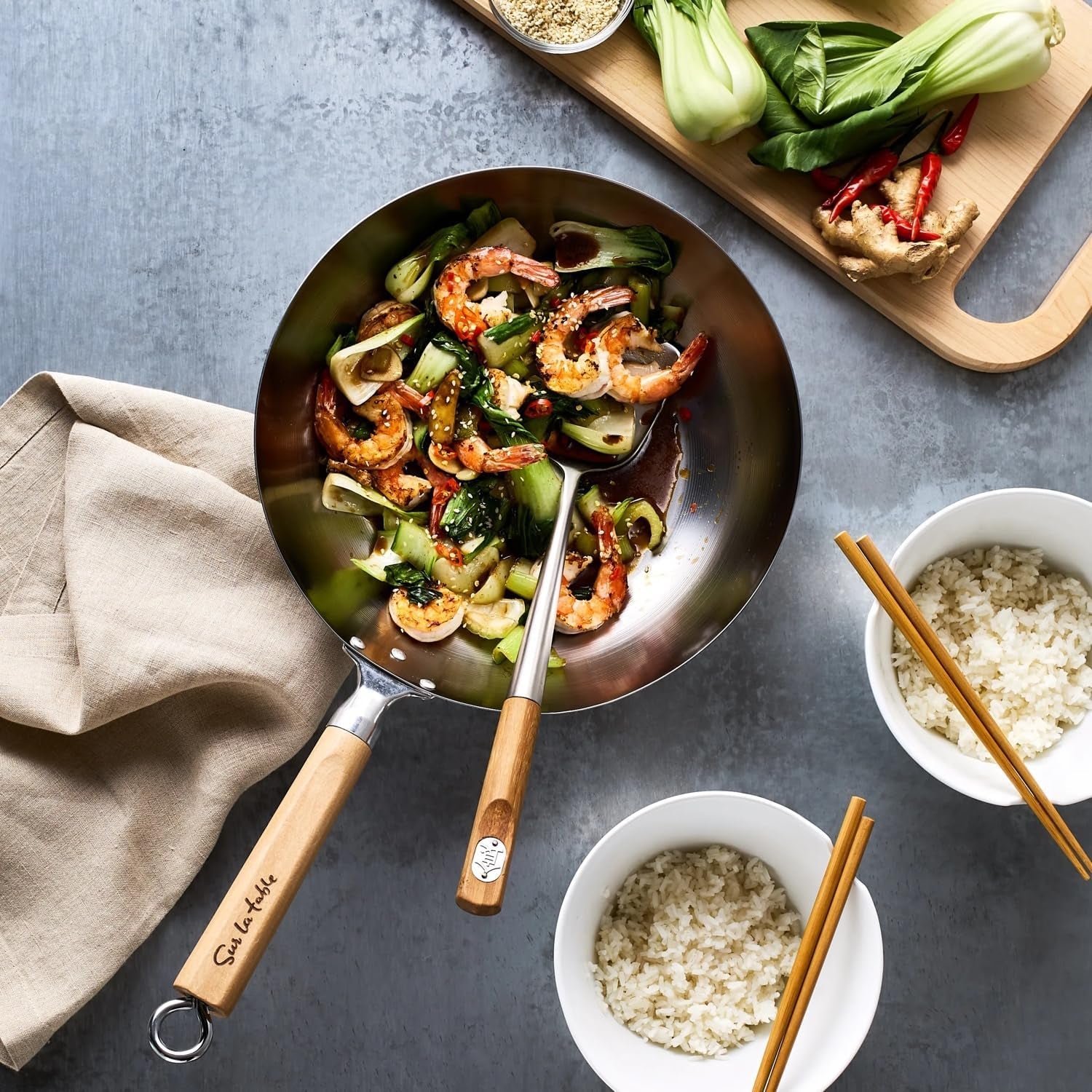 sur-la-table-carbon-steel-wok-gray