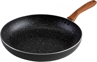 USA Woodlook 8" Black Stone Fry Pan Handle and Speckled Nonstick Interior, 8" | Ideal for Stir-Frying, Great for Everyday Cooking1