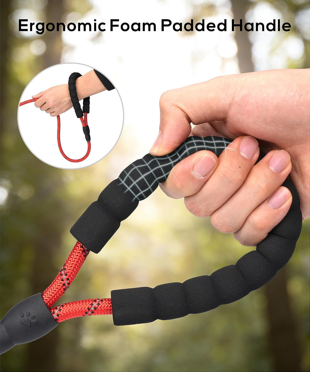 tagme-slip-lead-for-dogs-no-pull-training-leash-padded-handle-hot-pink-braided-climbing-rope-reflective-stitching-6-ft-fits-small-to-large-dogs-up-to-250-lbs-cushioned-grip-no-leash-burn