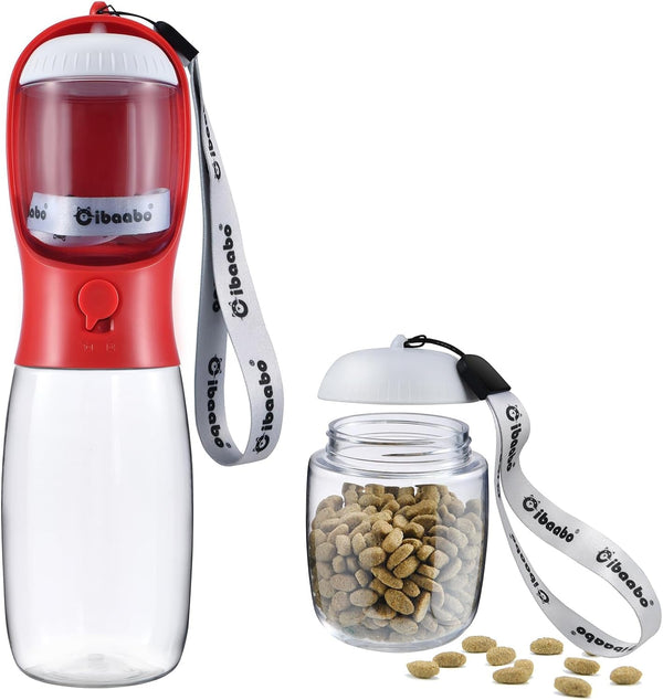 Cibaabo Dog Water Bottle Portable with Food Container & Filter for Travel | Feeding & Hydration | Travel Water Bowl | Portable Pet Dispenser | Dog Gifts | Puppy Essentials | for Hiking Camping Beach25