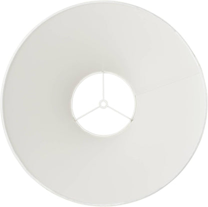 Large White Linen Chimney Lamp Shades 6X17X10 (Spider) Set of 2 | 6" Top X 17" Bottom X 10" High Replacement for Table + Floor Lamps Empire Shade Pre-Assembled Harp + Finial Fitting6