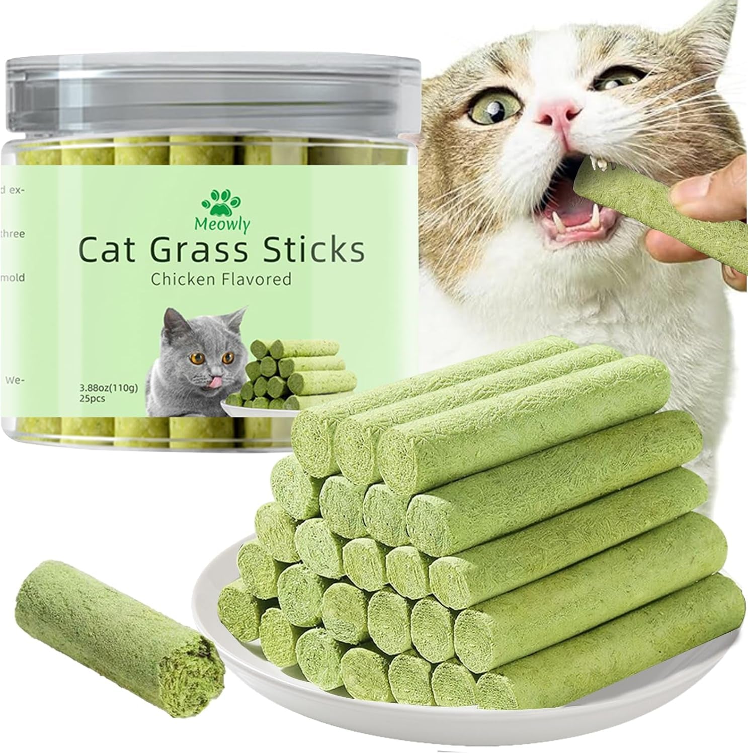 meowly-110g-cat-grass-sticks-for-cats-natural-chicken-flavored-cat-grass-sticks-for-teeth-cleaning-and-hairball-remedy