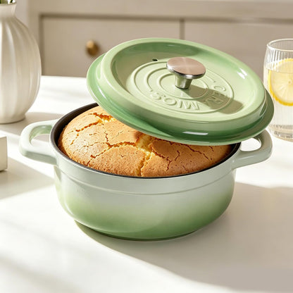 Ceramic Dutch Oven Pot with Lid, 3.17 QT Lightweight Nonstick Casserole Pot with Lid, Heat Resistant Cookware for Bread Baking, Braising, Stews, Roasting, Ceramic Clay Dutch Oven & Gas Dishwasher1