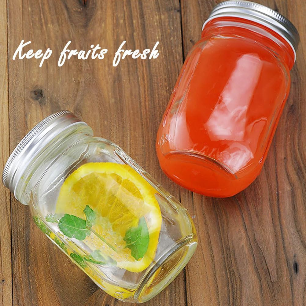 2-pack-16oz-regular-mouth-glass-mason-jars-airtight-lids-for-canning-clear-glass-storage-jars-dishwasher-safe-great-for-meal-prep-overnight-oats-diy-homemade-gifts-and-pantry-organization