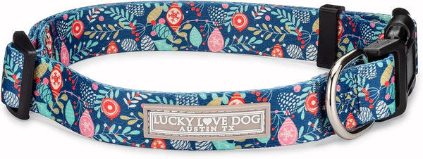 Lucky Love Dog - Easy Click Buckle Dog Collar with Leash Set Combo, Durable & Comfortable for Male & Female Dogs, Pet Collar for Medium Dogs, Secure Fit - Blackbird Combo, Medium78