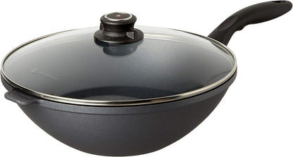 11.8" (4.9 Qt) Nonstick Wok HD Diamond Coated Aluminum Stir-Fry Pan, Includes Lid, Dishwasher Safe and Oven Safe, Grey5