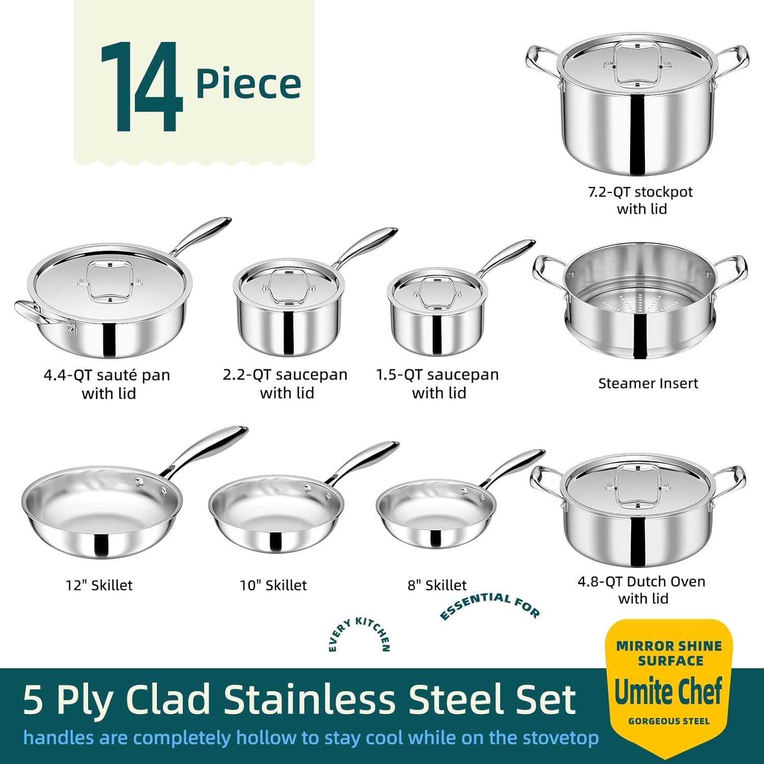 stainless-steel-cookware-set-5-ply-14-piece-stainless-steel-pot-and-pan-set-induction-heavy-chef-quality-oven-safe-professional-kitchen-cooking-appliances-pfoa-ptfe-pfos-free