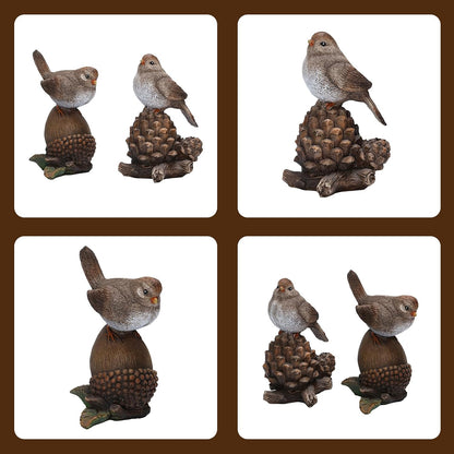 Bird Figurines for Home Decor Handcrafted Shelf & Table Birds Statue, Gift for Mom and Bird Lovers4