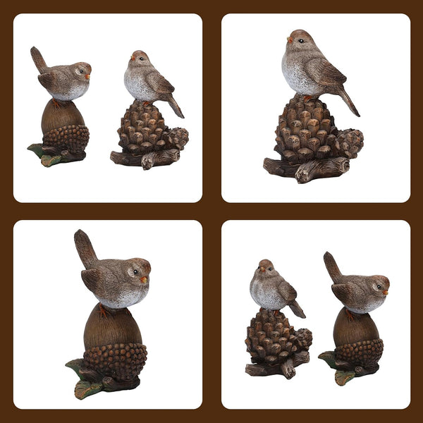Bird Figurines for Home Decor Handcrafted Shelf & Table Birds Statue, Gift for Mom and Bird Lovers4