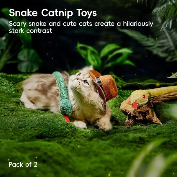 Potaroma Cat Toys Realistic Snake Catnip Crinkly Sound Toy 2 Pcs for Halloween, Mesh Fabric for Teeth Cleaning, Interactive Kicker Toys for Indoor Kitten Exercise 20 Inches | Mesh Fabric for Teeth Cleaning, Interactive Kicker Toys for Indoor Kitten Exercise 20 Inches6