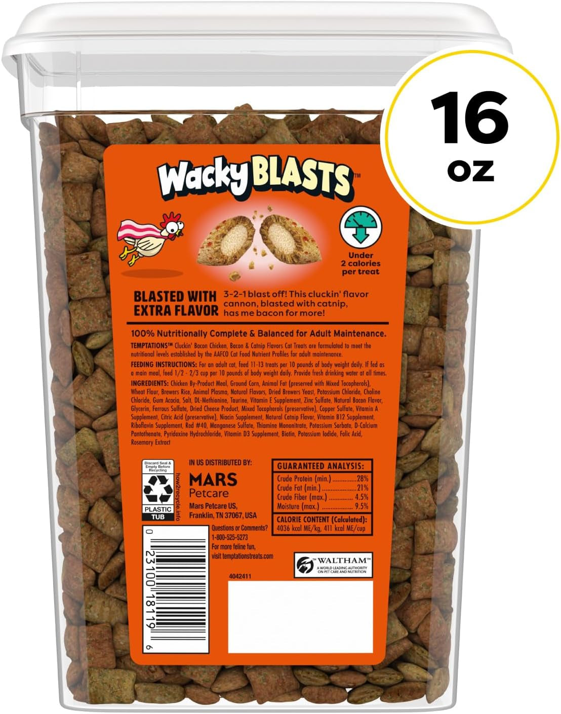 temptations-wacky-blasts-cat-treats-cluckin-bacon-flavor-16-oz-chicken-bacon-catnip-flavor-bits-crunchy-outside-soft-inside-under-2-cal-100-complete-balanced-resealable-tub