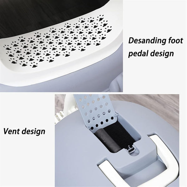 Dog Potty Training Toilet ﻿ Cat Litter Tray Fully Enclosed Large Drawer Type Toilet Oversized Poop Bowl Deodorant and Anti-Splashing and Pet with Spoon(A)7