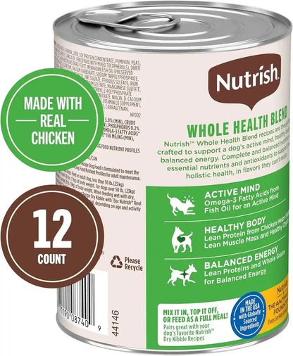 Nutrish Chicken Wet Dog Food Chunks in Gravy,13 Oz. Can (Rachael Ray) | No Poultry By-Product Meal, Artificial Preservatives or Flavors, No Added Corn or Wheat Ingredients, Made in the USA3