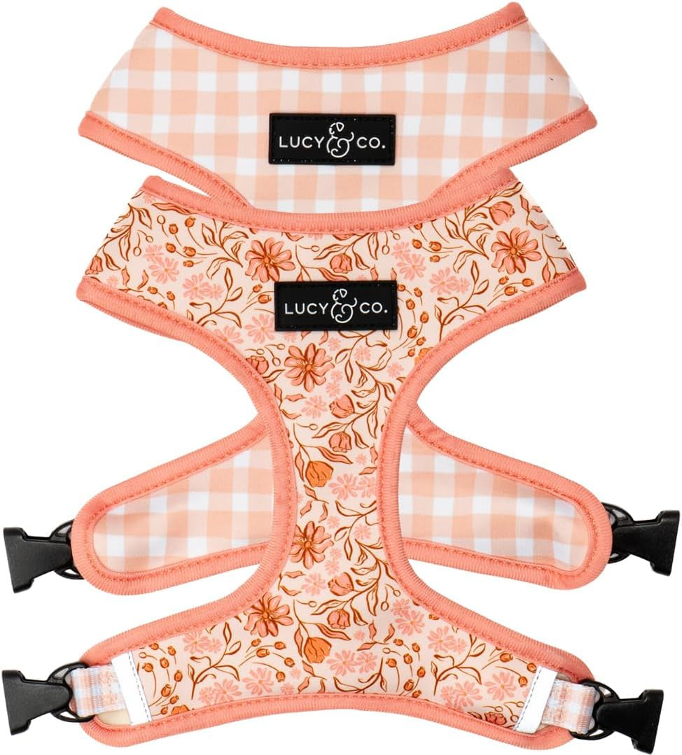 lucy-co-reversible-dog-harness-water-repellent-neoprene-dual-print-design-easy-swap-style-adjustable-comfort-fit-take-a-bow-reversible-harness-small