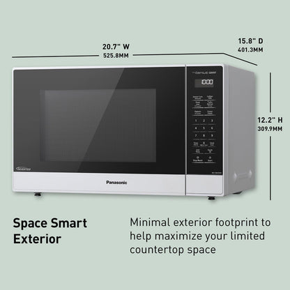 Panasonic NN-SN65KW Microwave Oven with Inverter Technology, 1200W, 1.2 Cu.Ft. Small Genius Sensor One-Touch Cooking, Popcorn Button, Turbo Defrost-Nn-Sn65Kw-(White) | 1.2 Cu.Ft. Small Genius Sensor One-Touch Cooking, Inverter Technology, 1200W, Popcorn Button, Turbo Defrost4