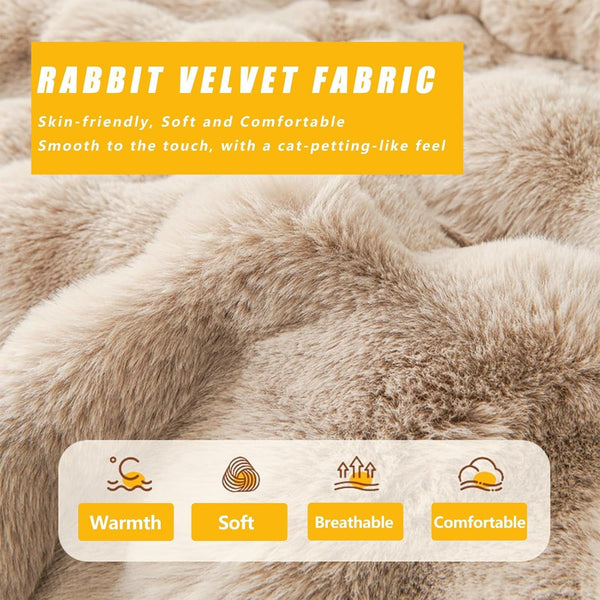 Calming Dog Bed for Couch, 29.5 X 29.5 Inch, Non-Slip Rabbit-Velvet Dog Sofa Mat for Furniture Protector, Perfect for Small, Medium Dogs and Cats (Khaki, Medium)4