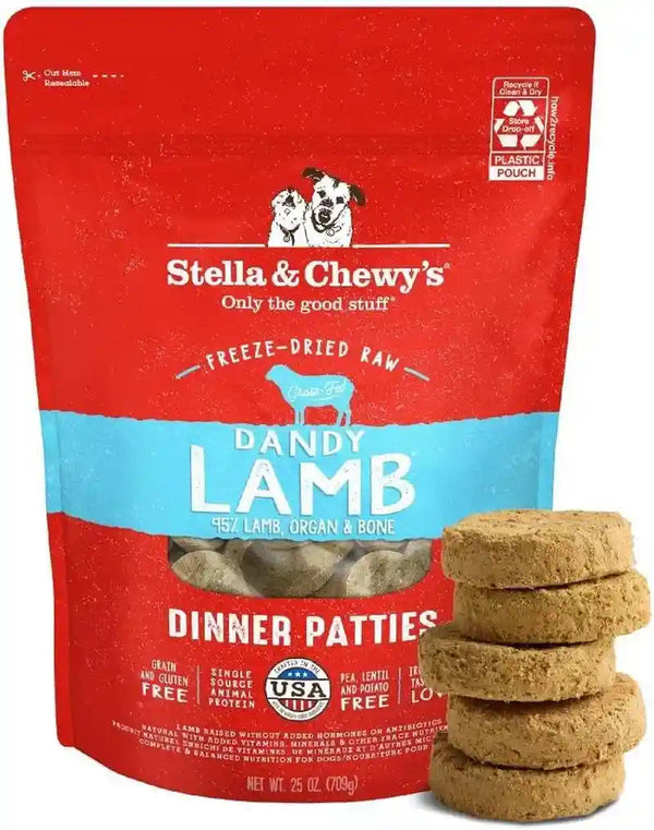 Stella & Chewy'S Freeze-Dried Raw Dinner Patties - Dandy Lamb Recipe - High Protein Grain-Free Puppy & Dog Food - Perfect for Picky Eaters - 25 Oz1