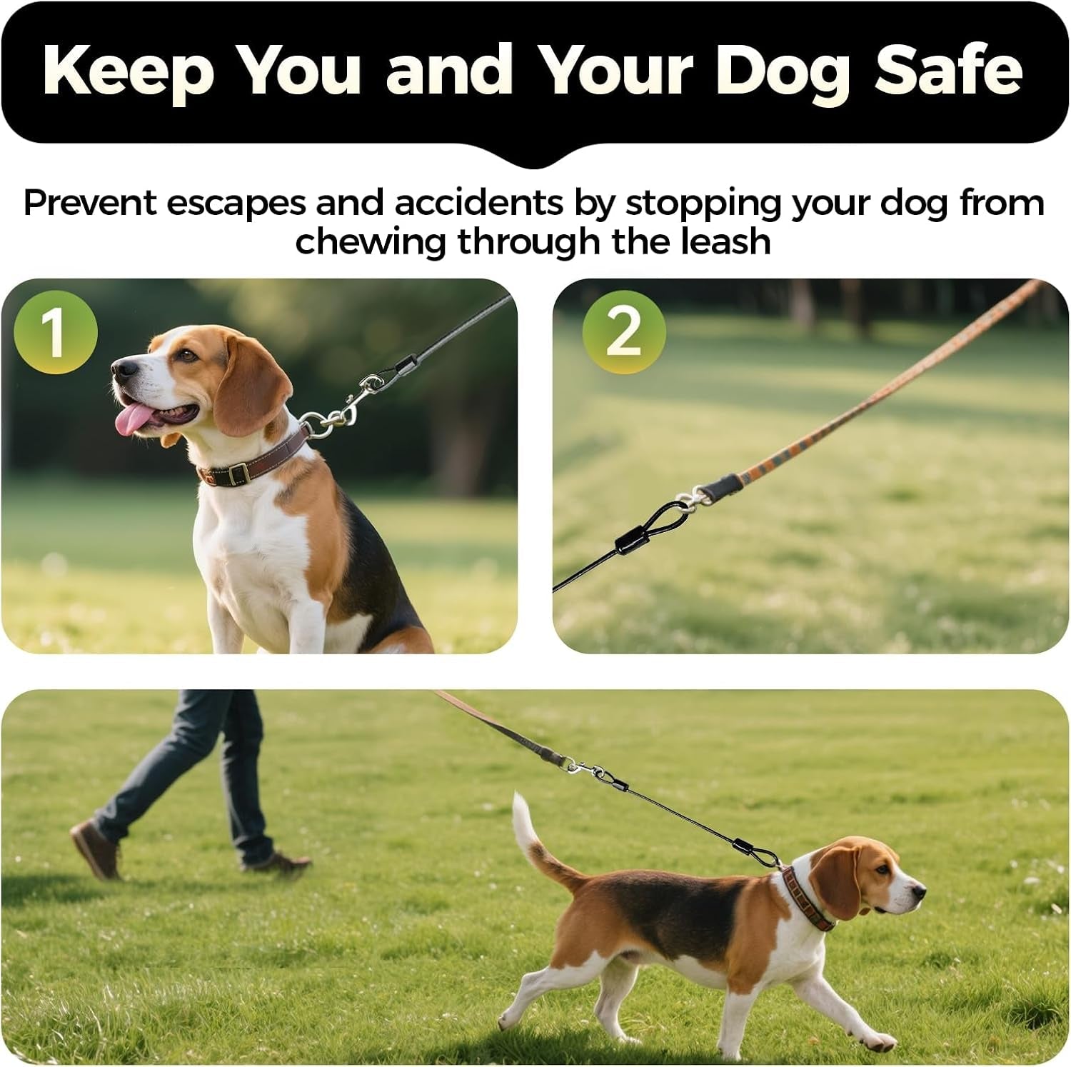 chew-proof-dog-leash-2-pack-metal-cable-lead-collar-extender-non-tangle-connect-dog-leash-for-teething-puppies-small-medium-and-large-dogs-for-collars-and-harnesses-5mm-m
