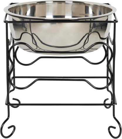 YML Wrought Iron Stand with Stainless Steel Dog Bowl, Large2
