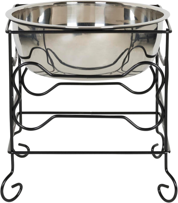 YML Wrought Iron Stand with Stainless Steel Dog Bowl, Large2