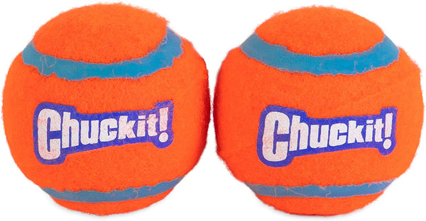 Chuckit! Dog Tennis Ball Dog Toy, Medium (2.5 Inch Diameter) for Dogs 20-60 Lbs, Pack of 412