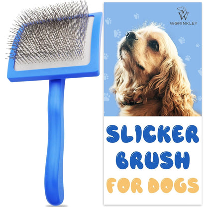 Slicker Brush for Dogs, Professional Pet Doodle Grooming Brushes for Goldendoodles, Labradoodles, Poodles - Long Pin Detangler for Dematting Dog Slicker Brush - Large7