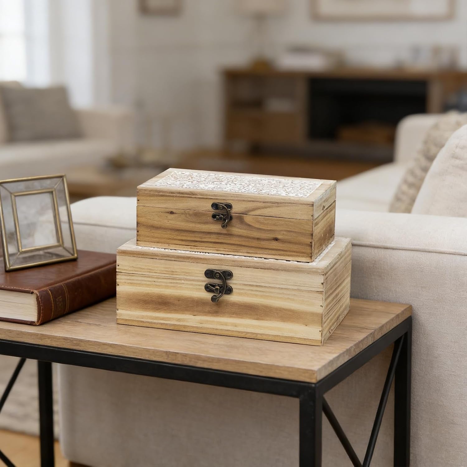 rustic-farmhouse-wood-decorative-boxes-set-of-2-keepsake-box-wooden-box-with-hinged-lid-and-floral-carved-design-decorative-boxes-for-home-decor-brown