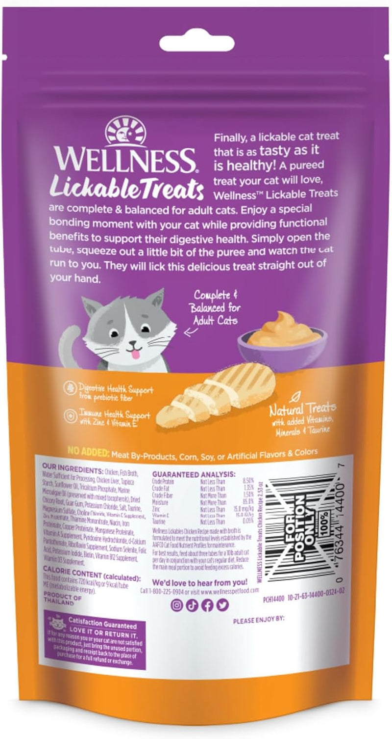 wellness-lickable-soft-puree-cat-treats-all-lifestages-kitten-to-senior-natural-grain-free-chicken-flavor-0-4-oz-pack-of-6-tubes